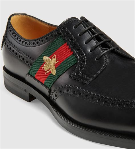 mens gucci oxford shoes|black gucci lace up shoes.